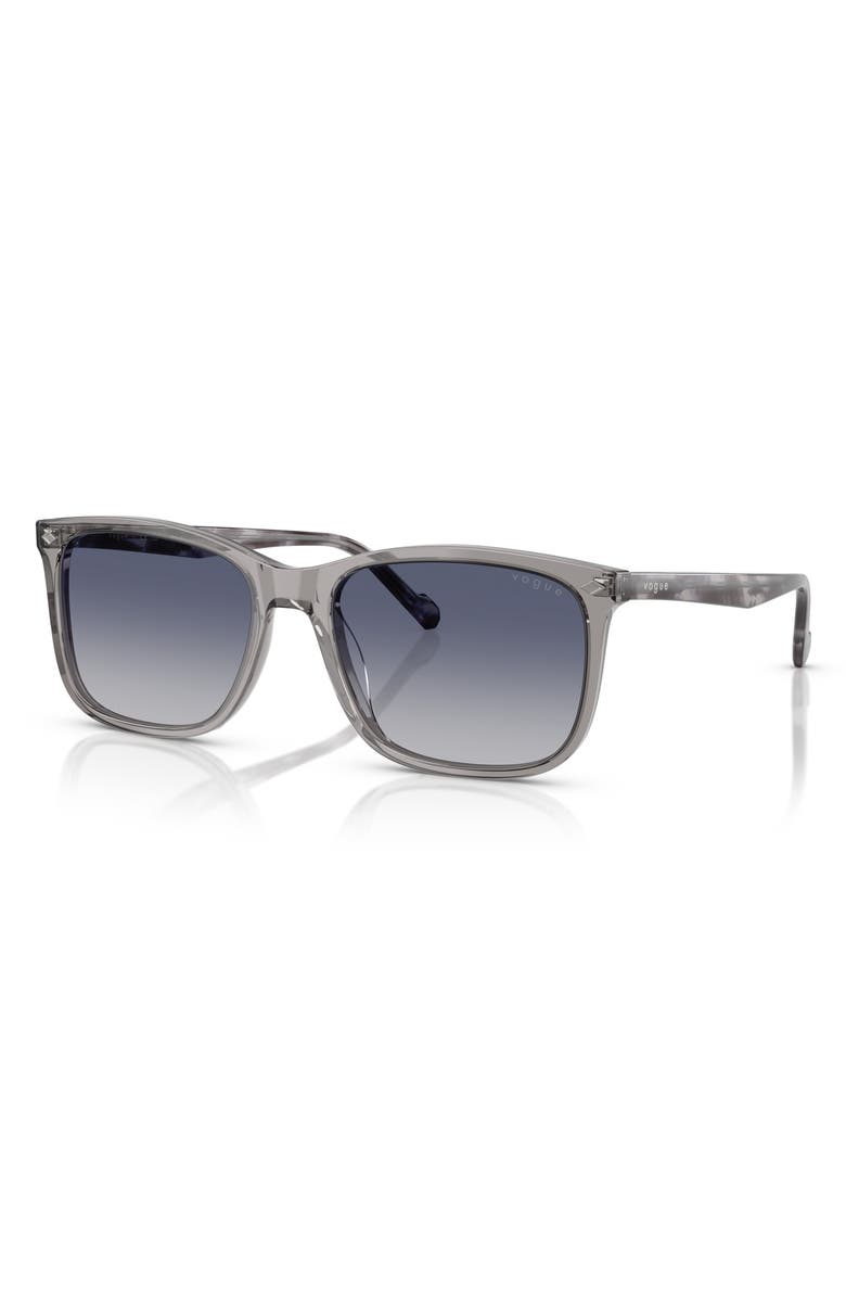 VOGUE 57mm Pillow Sunglasses, Alternate, color, Transparent Grey