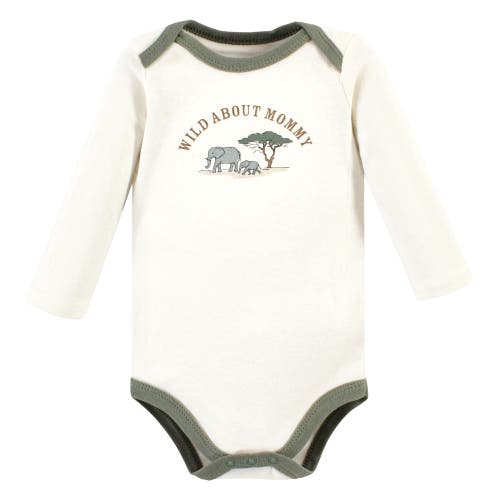Hudson Baby Essential Long-sleeve Cotton Bodysuit Triple Set