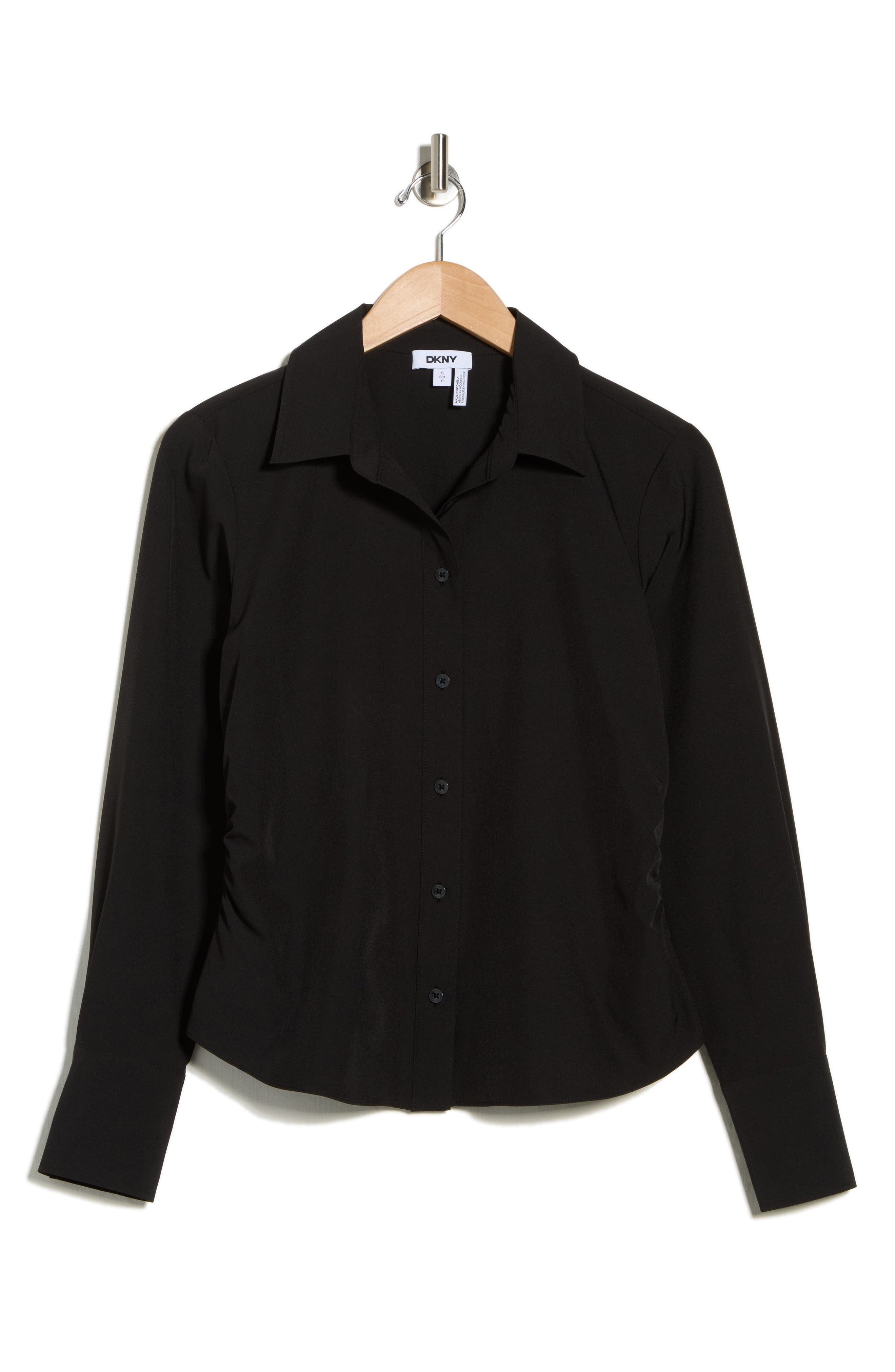 DKNY Everyday Stretch Long Sleeve Button-Up Shirt