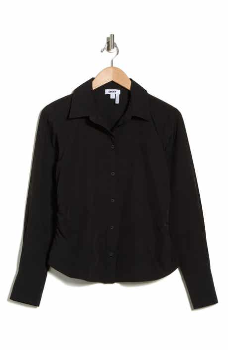 DKNY Everyday Stretch Long Sleeve Button-Up Shirt