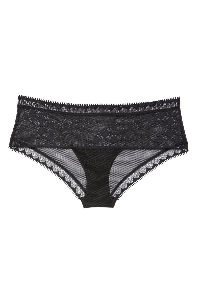 Chantelle Lingerie Day to Night Hipster Panties, Alternate, color, Black