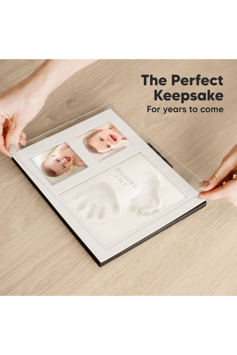 Baby Handprint & Footprint Keepsake Solo Frame, Alternate, color, Alpine White