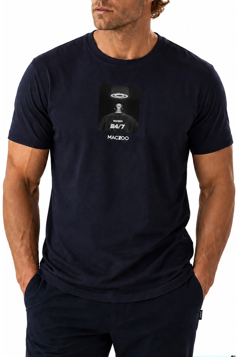 Marthyr0037 Black Graphic T-Shirt, Main, color, BLACK