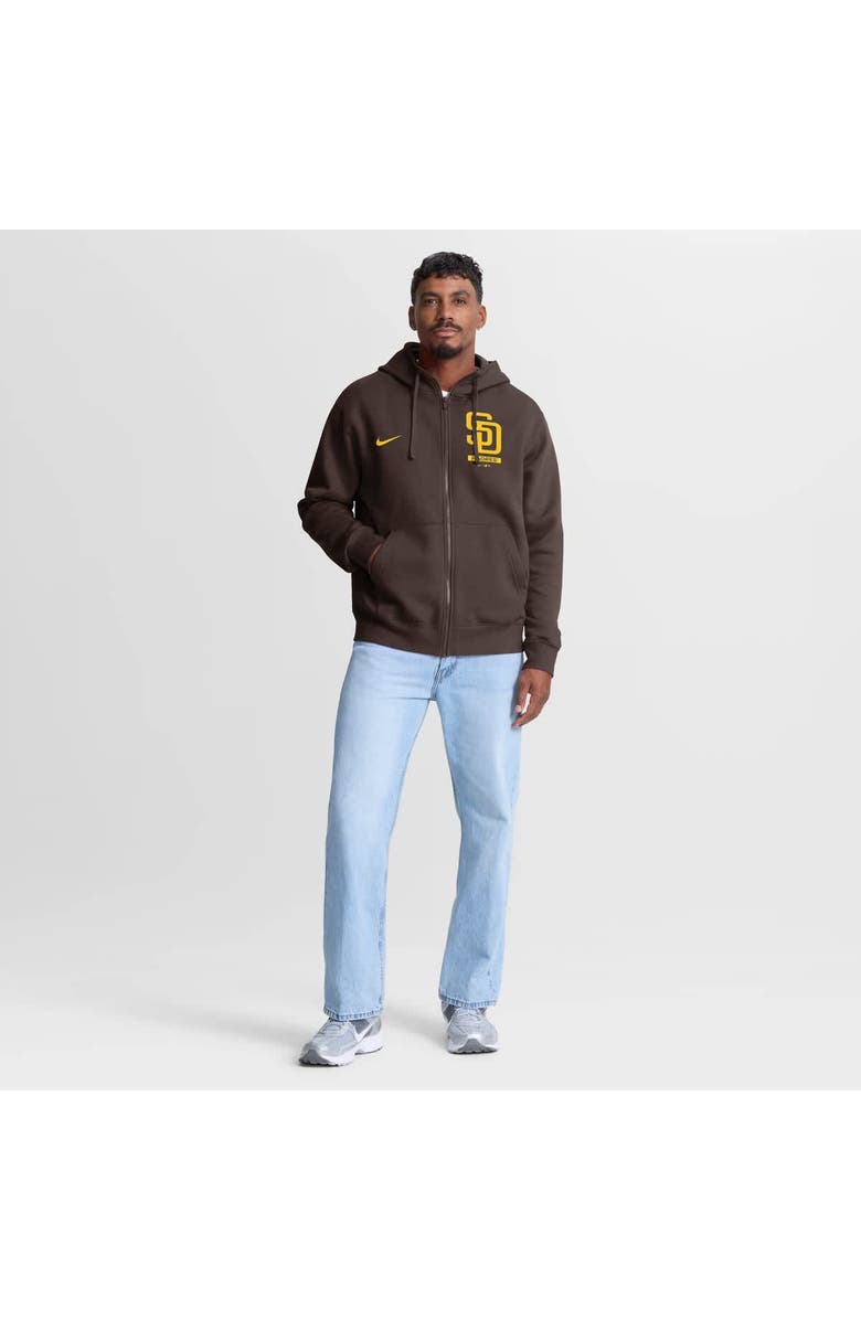 Nike Men's Nike Brown San Diego Padres Primetime Lockup Full-Zip Hoodie, Alternate, color, Brown