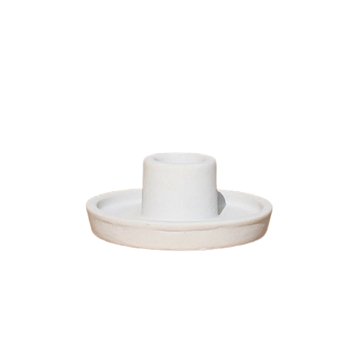 Osmos Studio Whirl Ceramic Candle Holder - Set of 2 in Matte White 