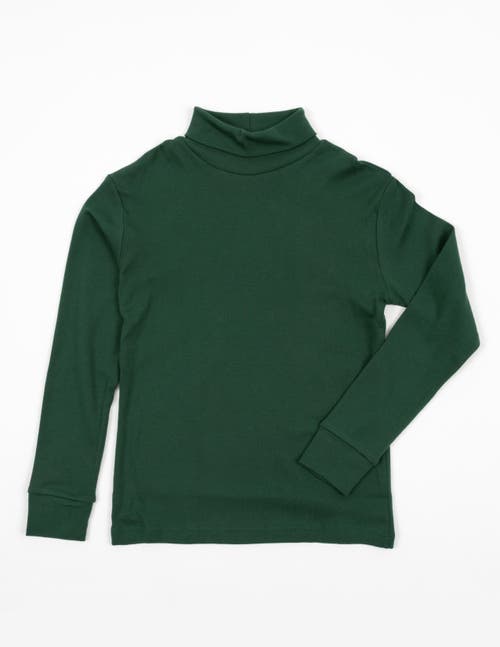Leveret Kids Turtleneck, 100% Cotton, Solid Colors In Green
