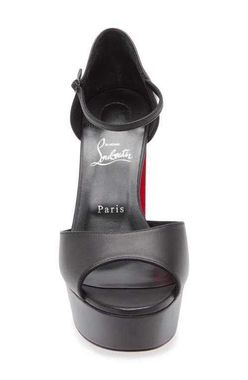 Christian Louboutin Sandaloo Leather Platform Sandals 130 In Black