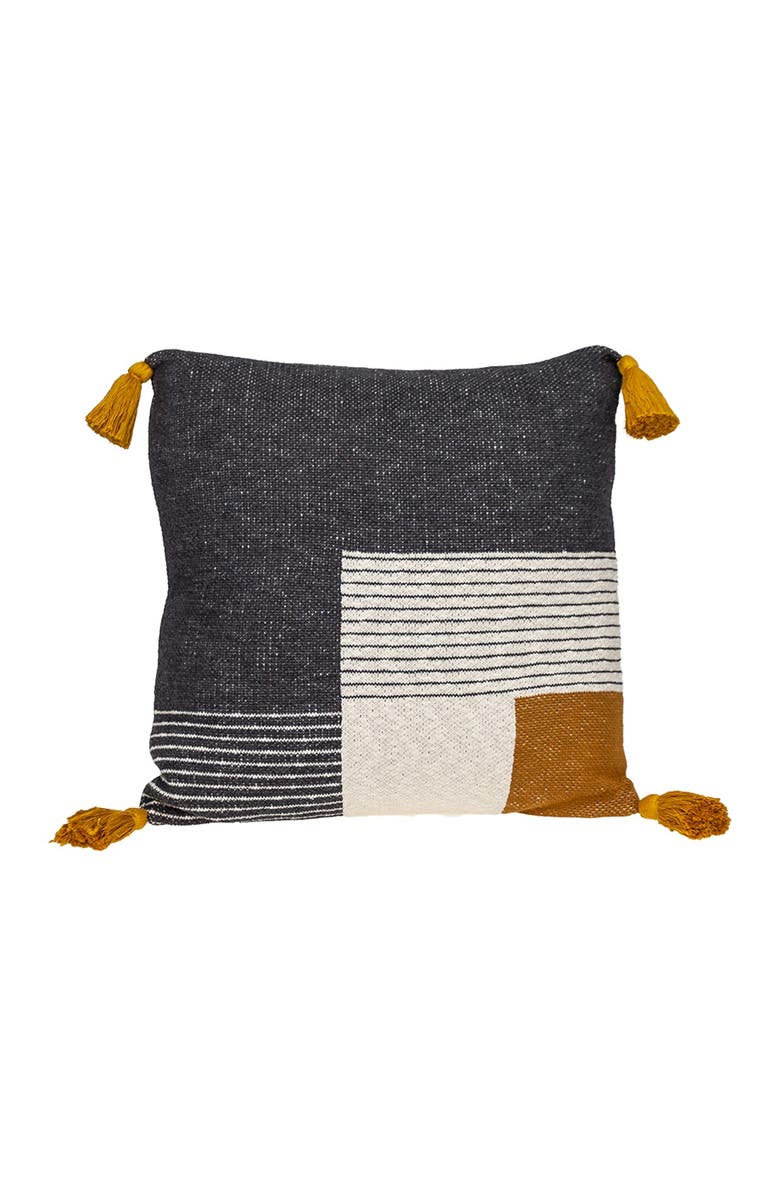 PARKLAND COLLECTION Fedrik Transitional Grey Throw Pillow, Main, color, 
