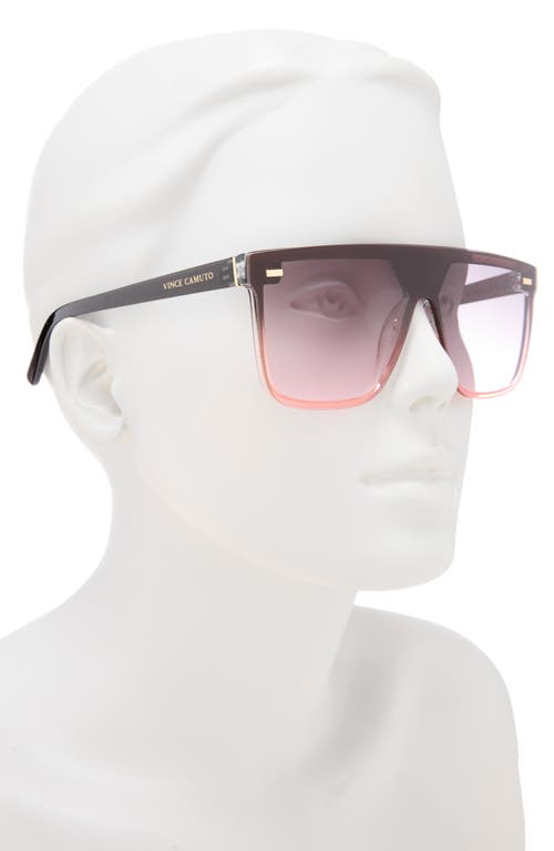 Vince Camuto 143mm Gradient Flat Top Shield Sunglasses In Brown