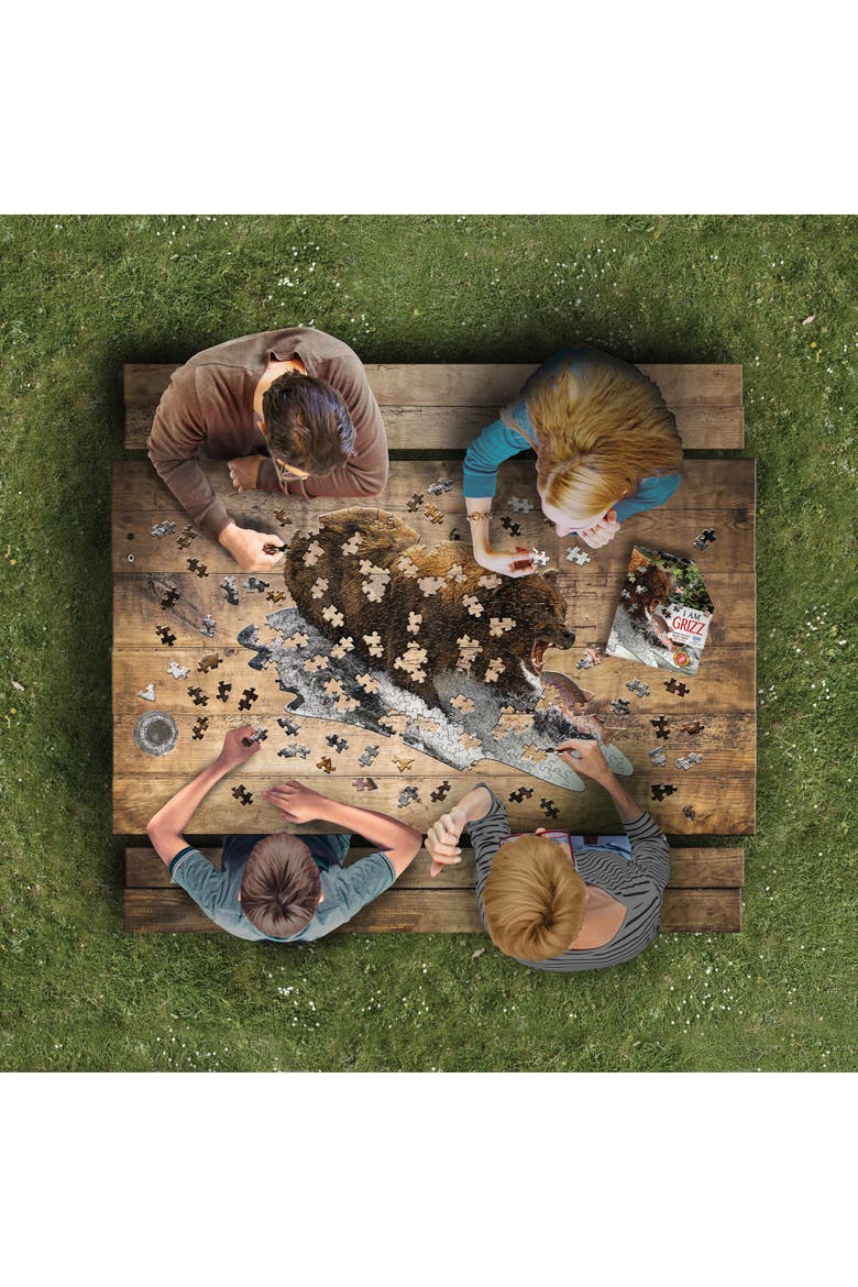 I Am Grizz 300 Piece Animal Shaped Puzzle, Fun Fact Booklet, Alternate, color, Multicolored