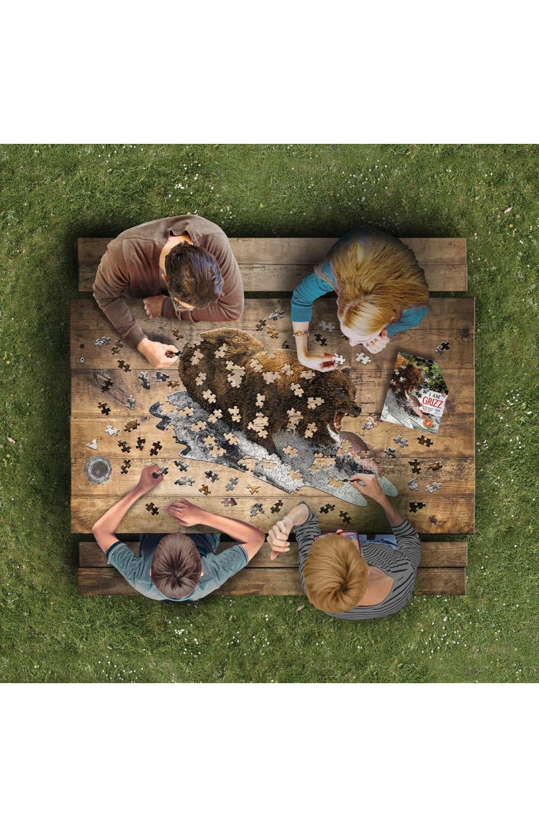Madd Capp I Am Grizz 300 Piece Animal Shaped Puzzle, Fun Fact Booklet, Alternate, color, Multicolored