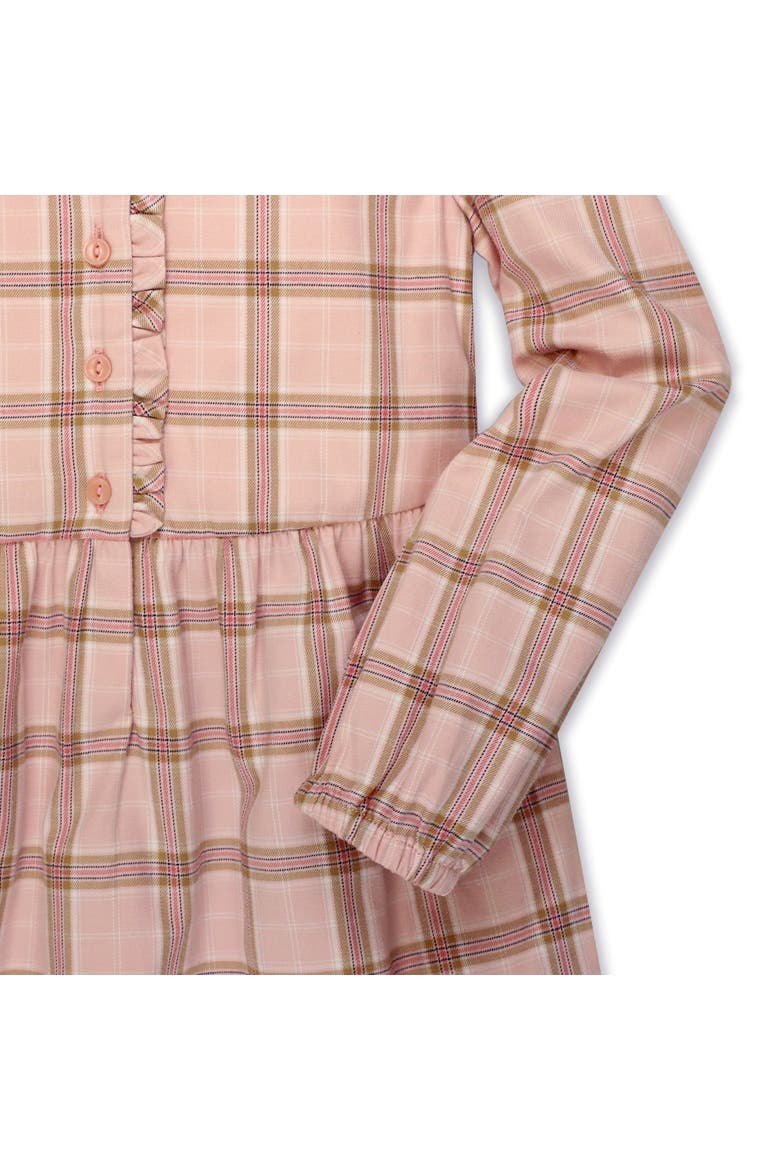 Baby Girls' Organic Tiered Ruffle Neck Dress, Infant, Alternate, color, Fall Rose Plaid