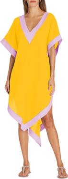 VALIMARE Aria High-Low Crepe de Chine Cover-up Dress