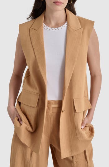 Dkny Front Button Vest