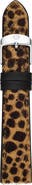 MICHELE 18mm Leopard Print Genuine Calf Hair Watch Band