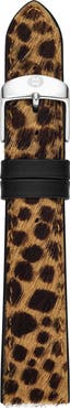 MICHELE 18mm Leopard Print Genuine Calf Hair Watch Band