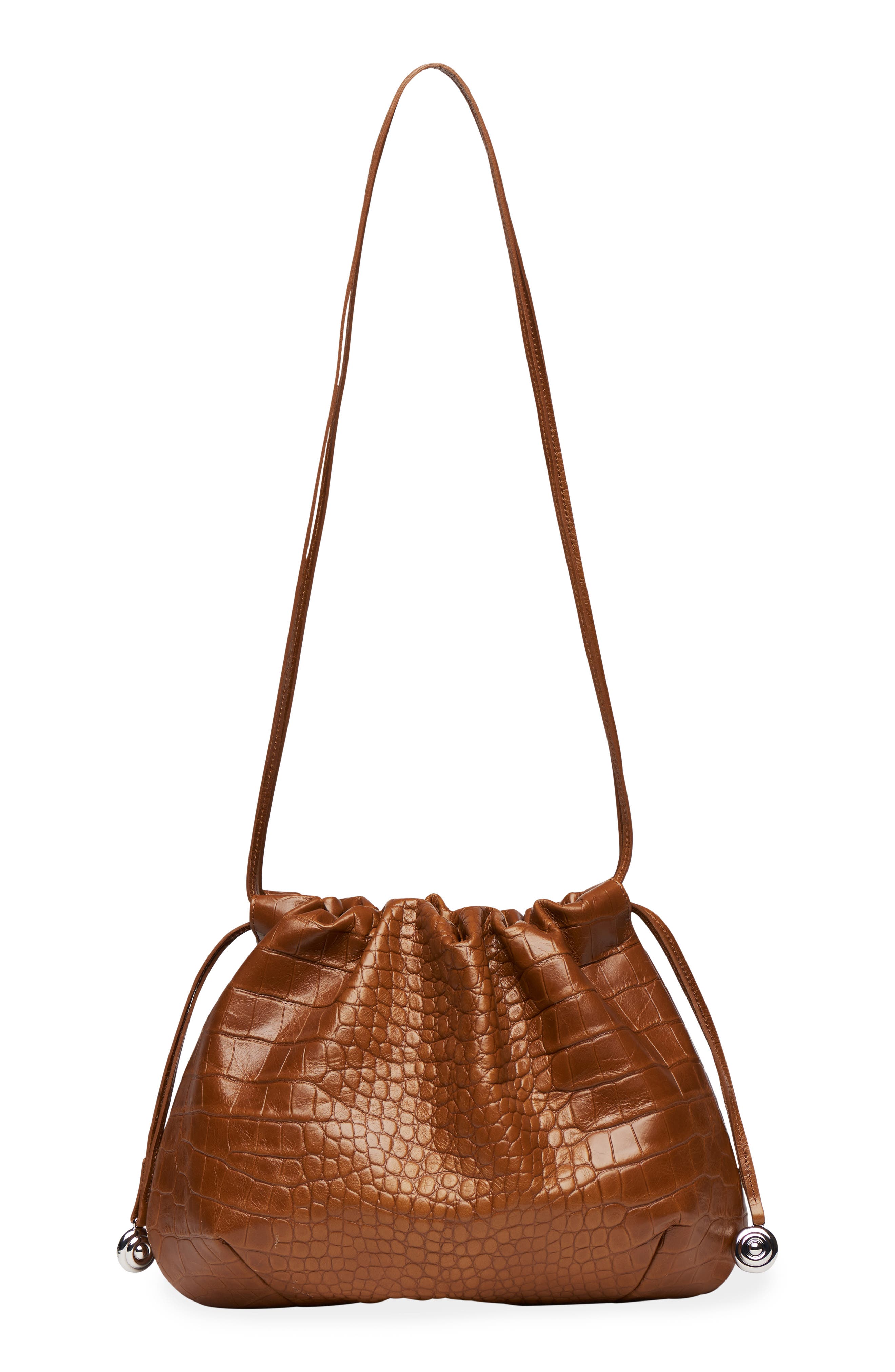 LIFFNER Charm Pouch Embossed Leather Shoulder Bag, Main, color, 