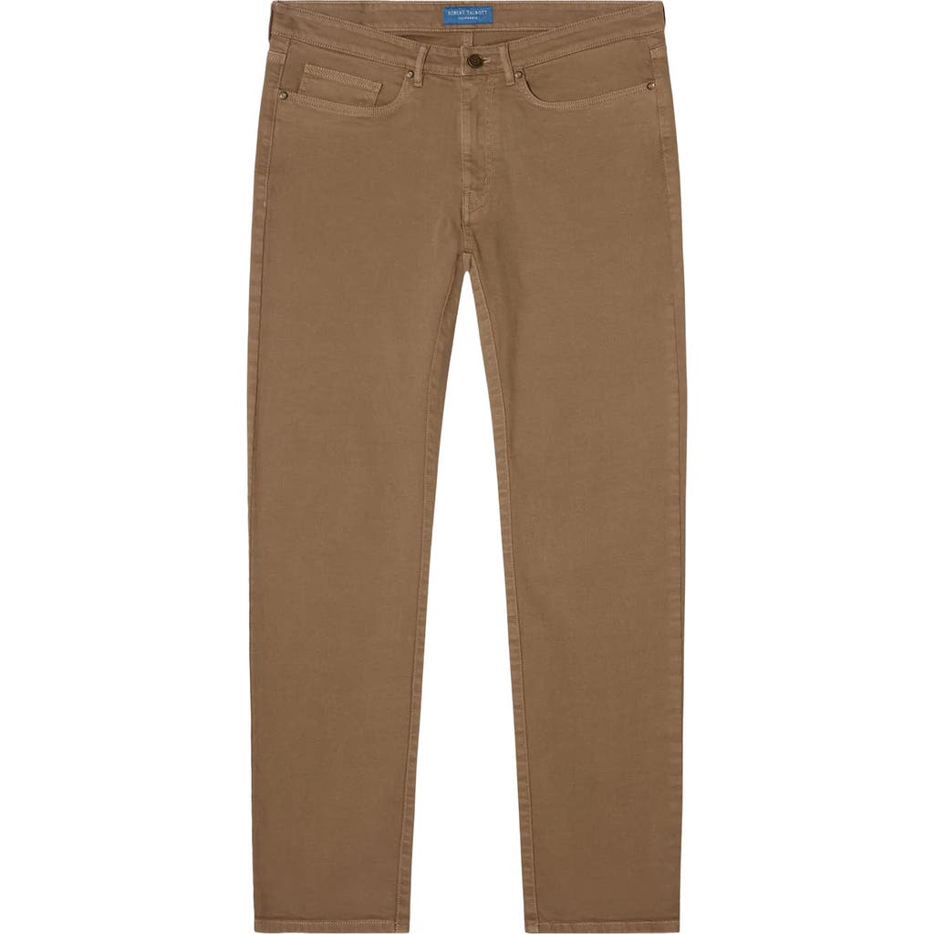 Robert Talbott Hudson Comfort Stretch 5 Pocket Pant In Brown