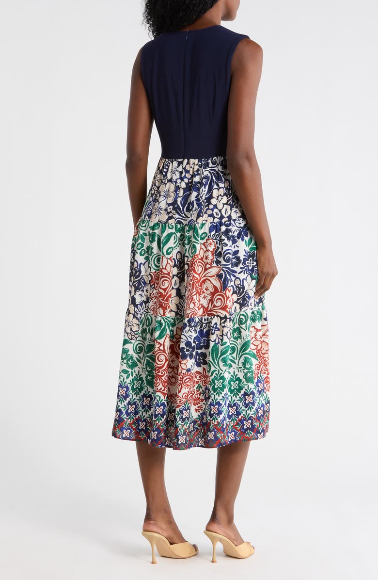 Vince Camuto Sleeveless Twofer Midi Dress, Alternate, color,