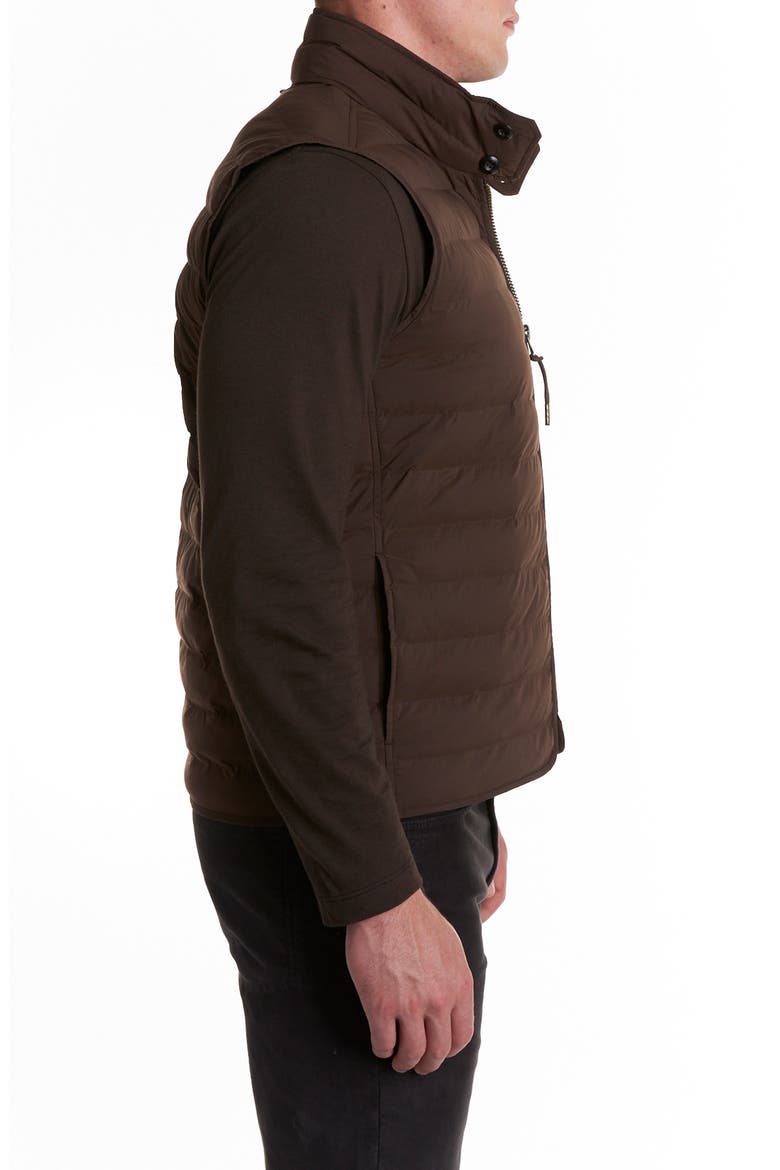 Baffle Water Resistant Insulated Vest, Alternate, color, DARK BROWN