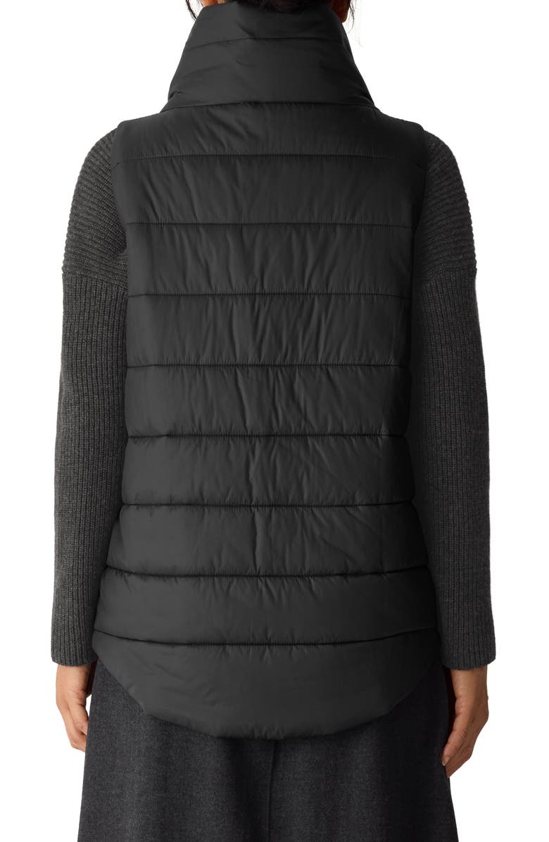 Eileen Fisher Stand Collar Puffer Vest, Alternate, color, Black