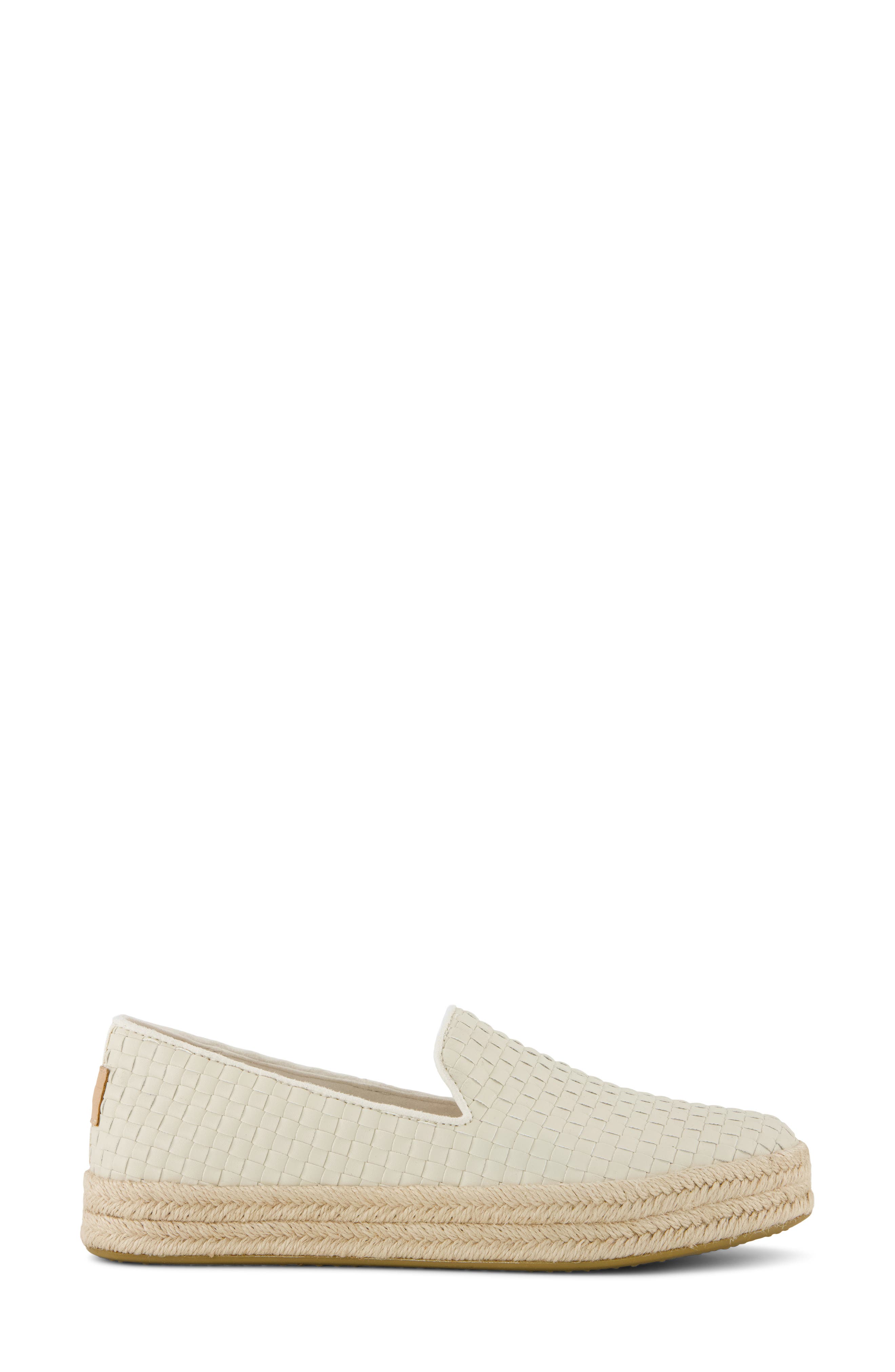 TOMS Carolina Platform Espadrille Sneaker, Alternate, color, Light Beige
