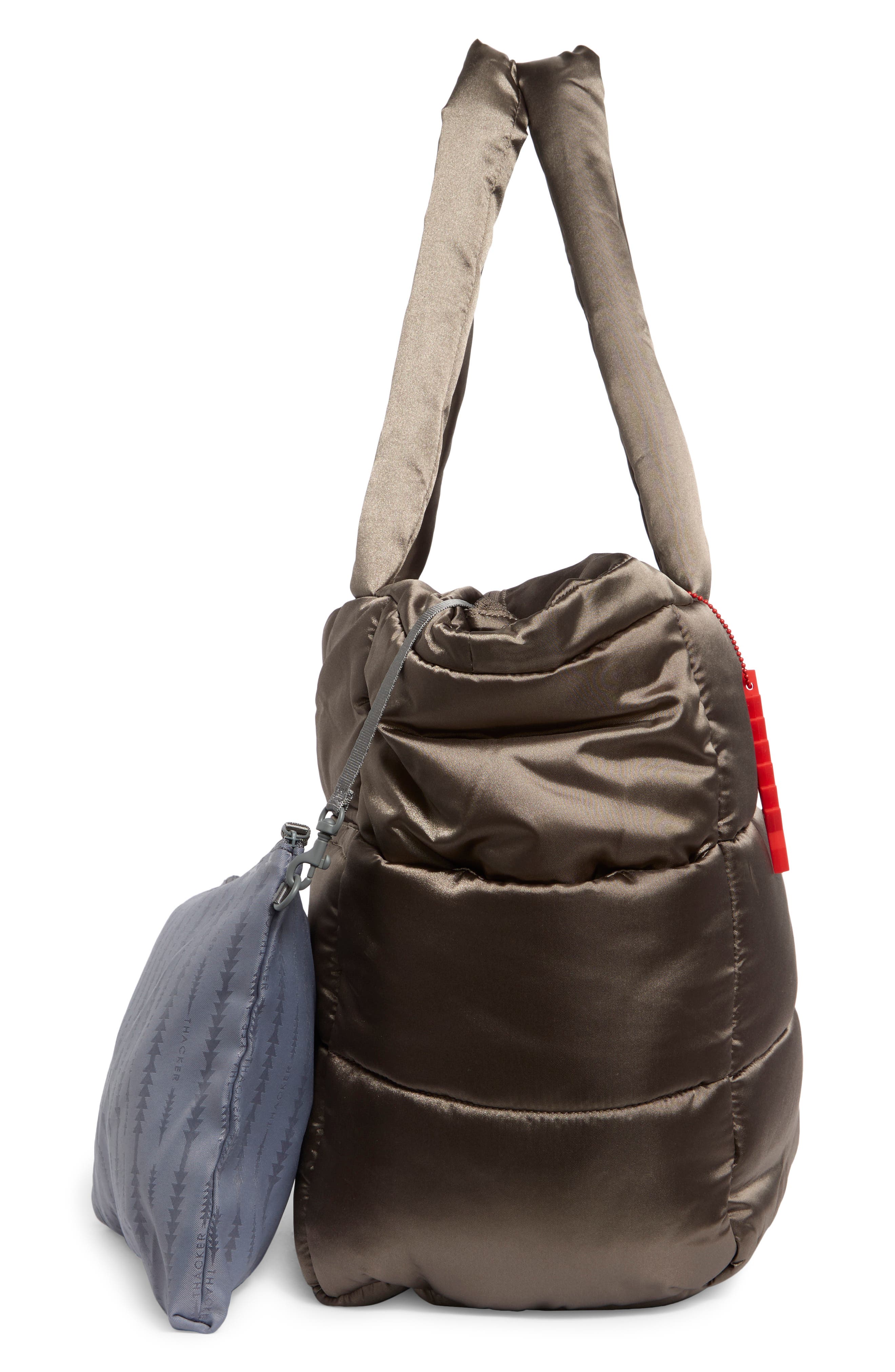 Quinn Textured Nylon Tote, Alternate, color, COCO CHROME