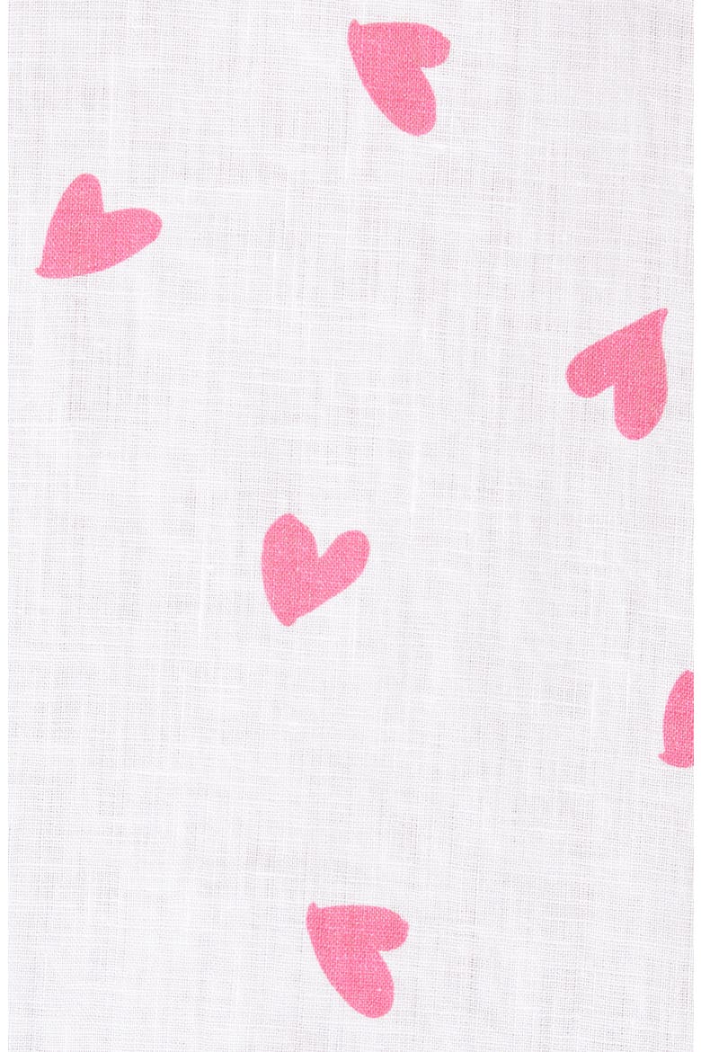 Eileen Linen Button-Up Shirt, Alternate, color, PINK MESSY HEARTS