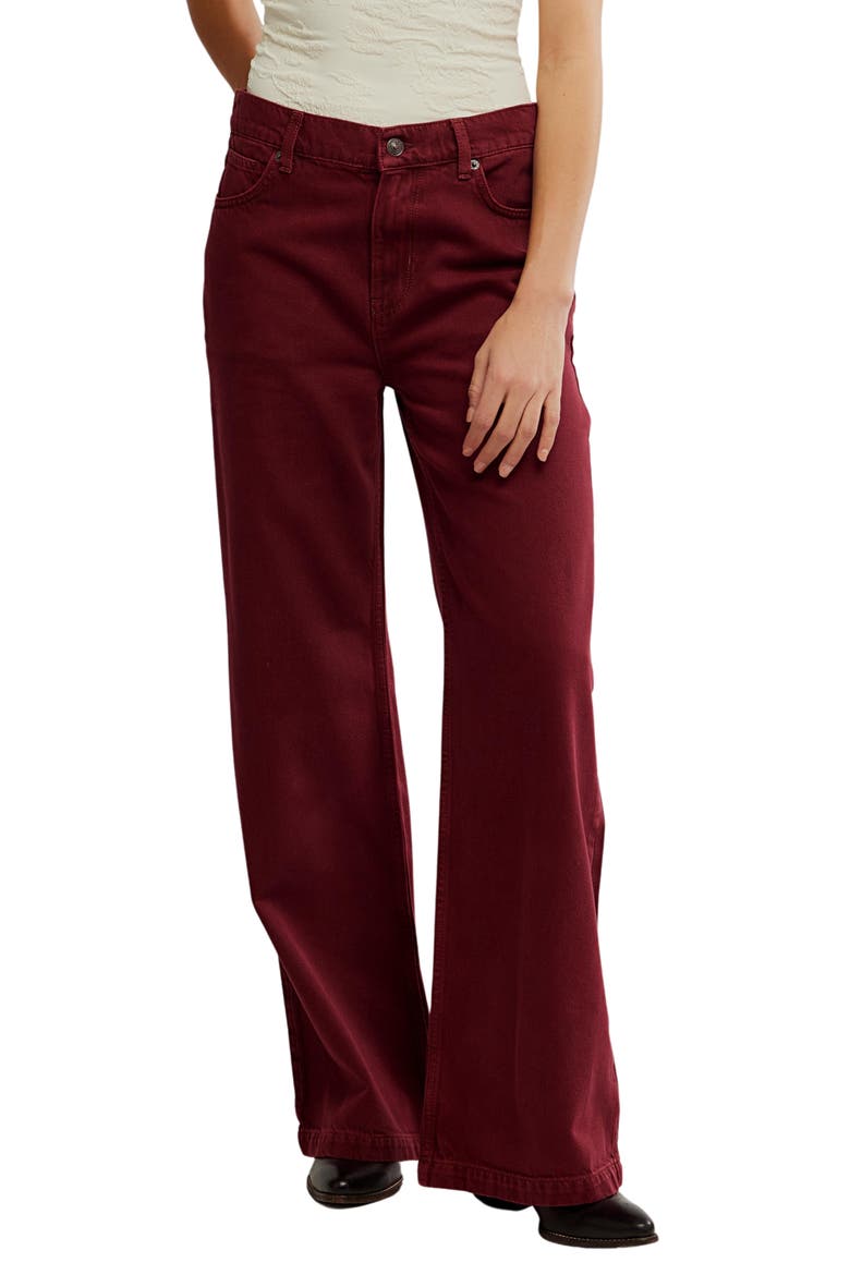 Stride High Waist Wide Leg Jeans, Main, color, SYRAH