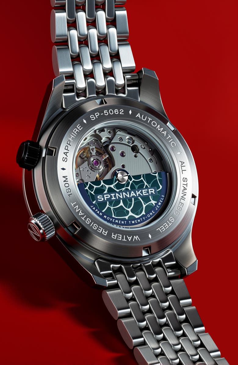 SPINNAKER Bradner Automatic Watch, Alternate, color, Red