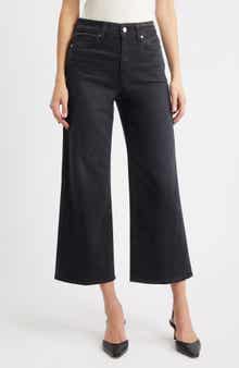 PAIGE Anessa High Waist Ankle Wide Leg Jeans