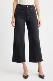 PAIGE Anessa High Waist Ankle Wide Leg Jeans
