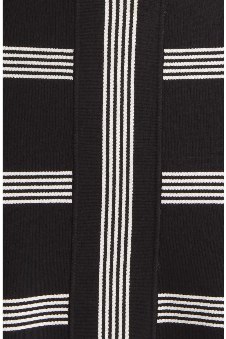 Stripe Cotton Blend Rib Dress, Alternate, color, ANNE BLACK/ANNE WHITE