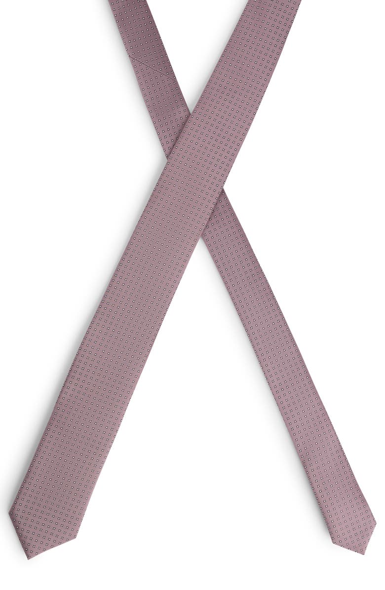 BOSS Neat Silk Blend Tie, Alternate, color, Light Pink