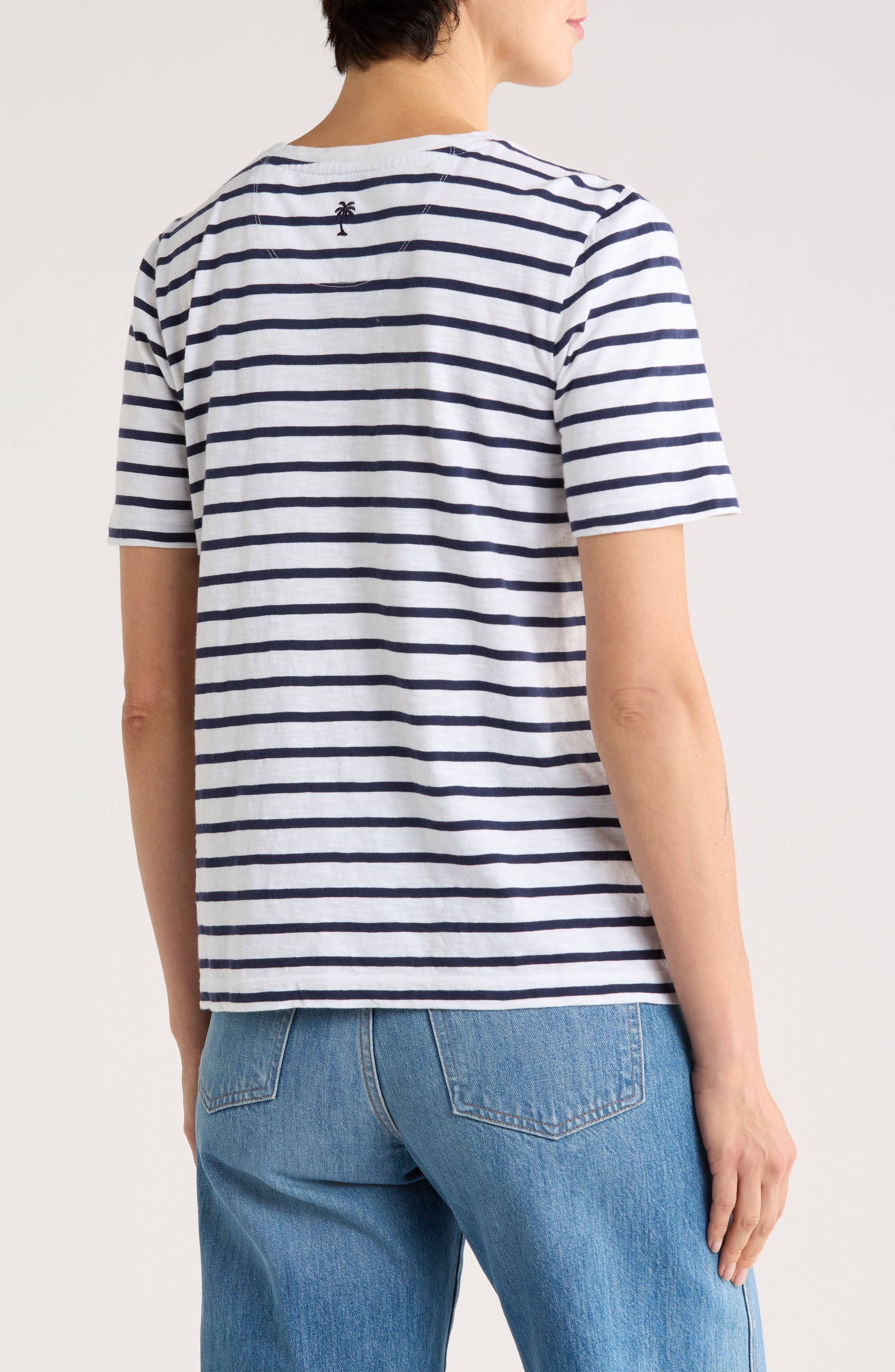 Indigo Palms Stripe Top - image 2