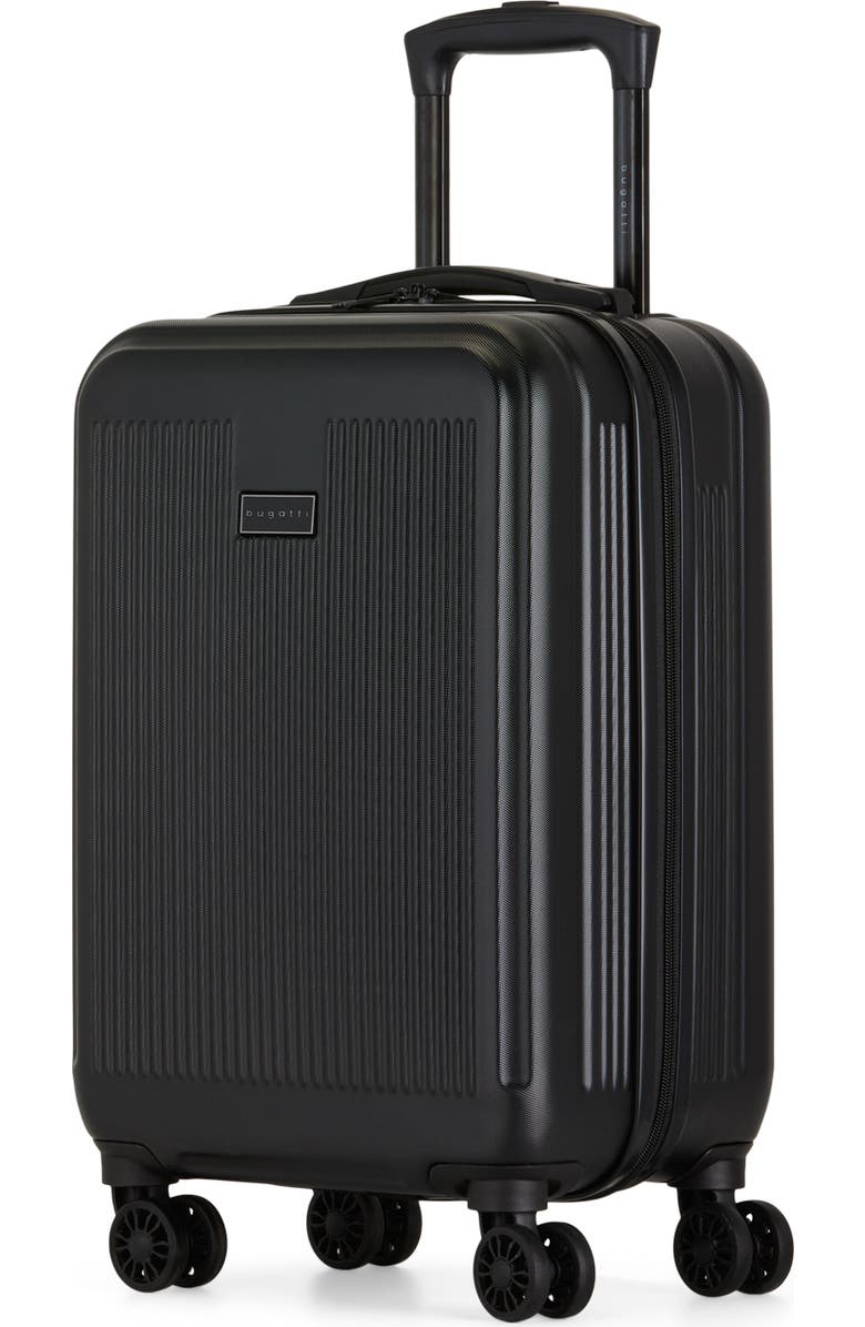 bugatti Singapore Hardside Carry-on Luggage with Double Wheels, Alternate, color, Black