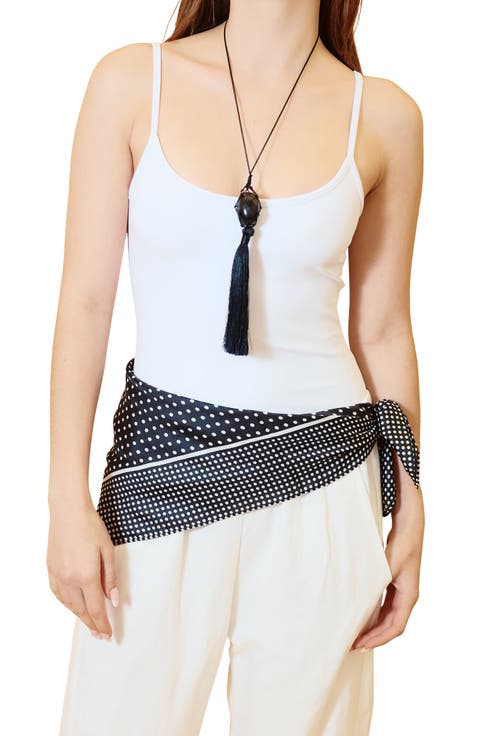 Isabella Polka Dot Square Scarf