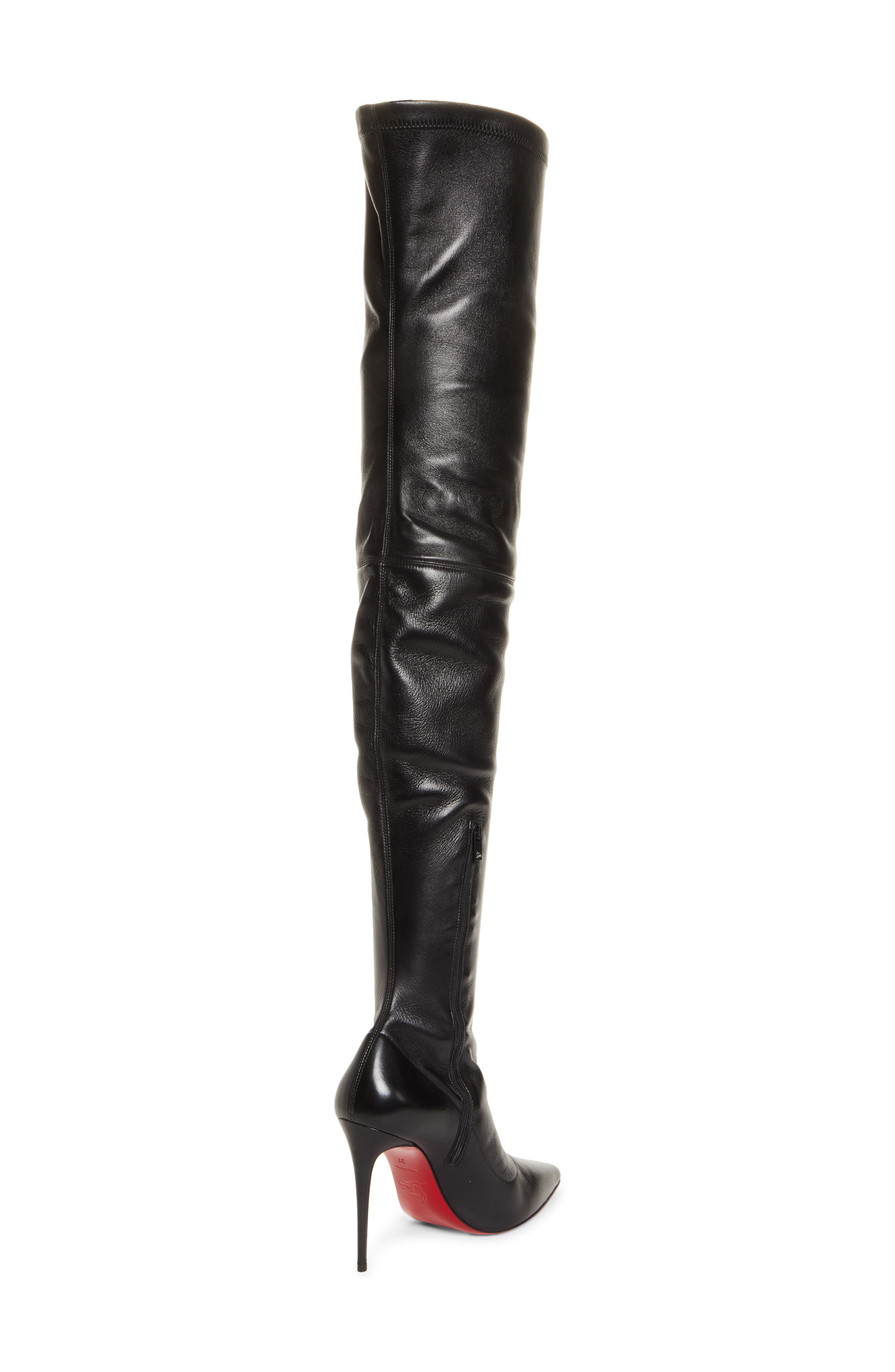 Christian Louboutin Kate Stretch Over the Knee Boot, Alternate, color, 