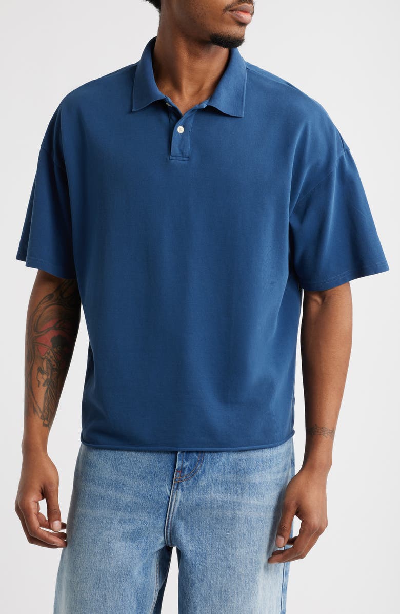 Elwood Crop Uniform Polo, Main, color, Varsity Blue