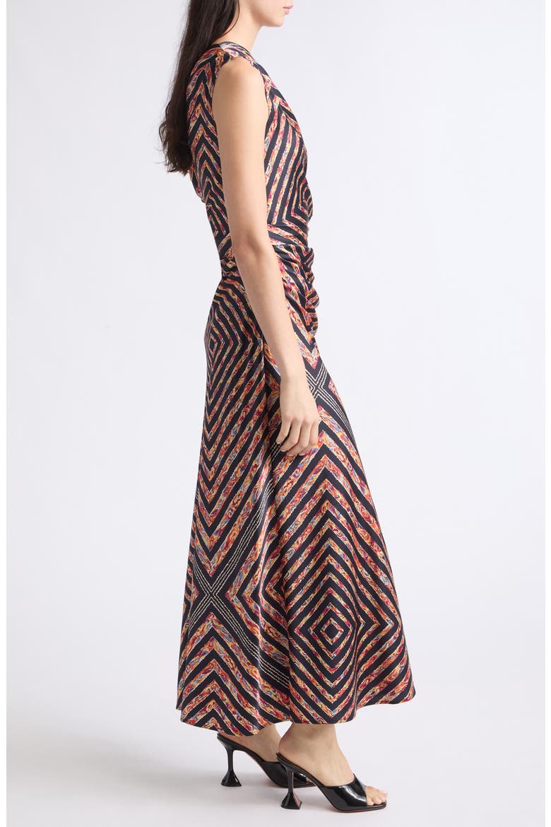 Phare One-Shoulder Stretch Silk Dress, Alternate, color, STUDIO