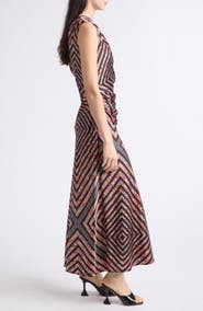 STAUD Phara One-Shoulder Stretch Silk Dress