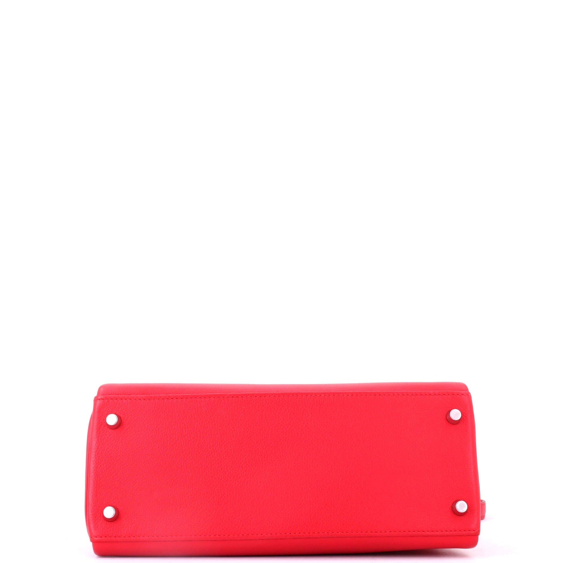 Kelly Handbag Verso Evercolor with Palladium Hardware 28, Alternate, color, Red