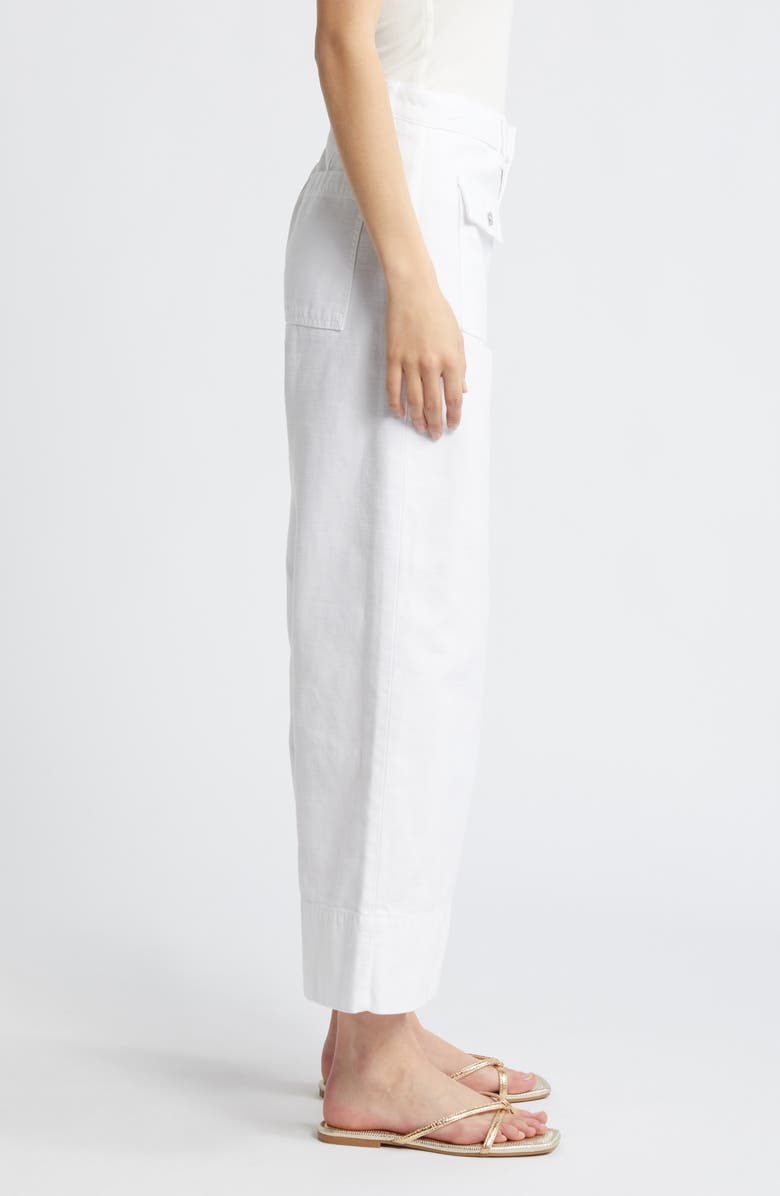 FRAME The '70s Patch Pocket Ankle Wide Leg Twill Pants, Alternate, color, 