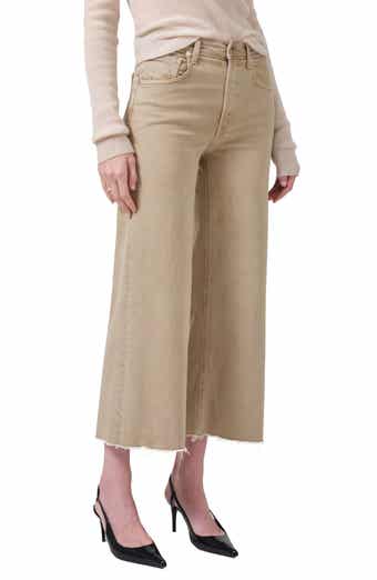 Citizens of Humanity Lyra Raw Hem Ankle Wide Leg Jeans
