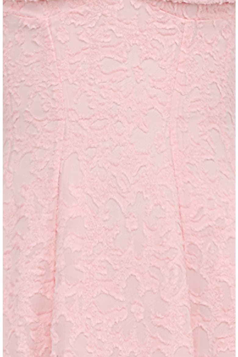 Emma Flutter Sleeve Jacquard Cocktail Dress, Alternate, color, CRYSTAL ROSE