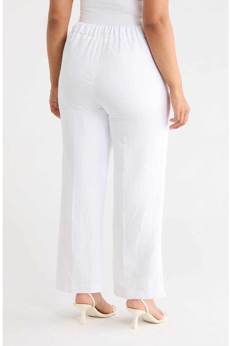 High Waist Wide Leg Pants, Alternate, color, CRISP WHITE