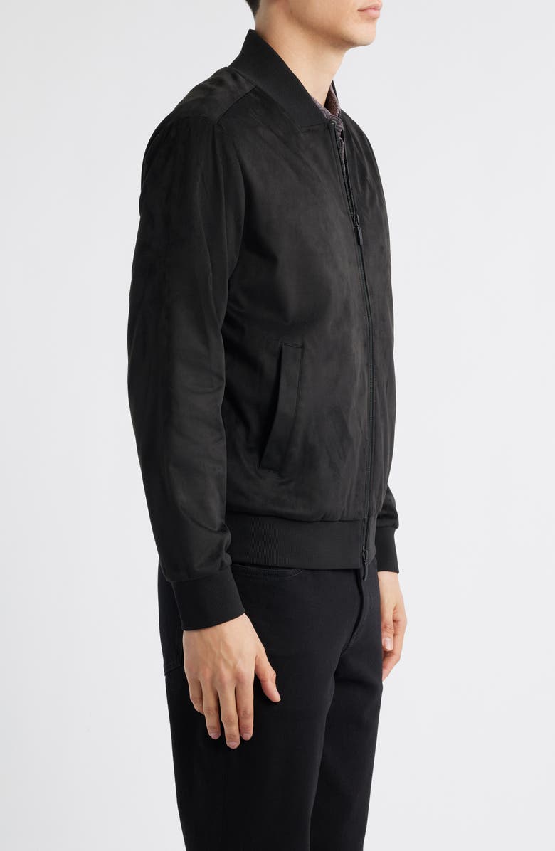 Robert Barakett Renoir Blade Collar Faux Suede Jacket, Alternate, color, Black