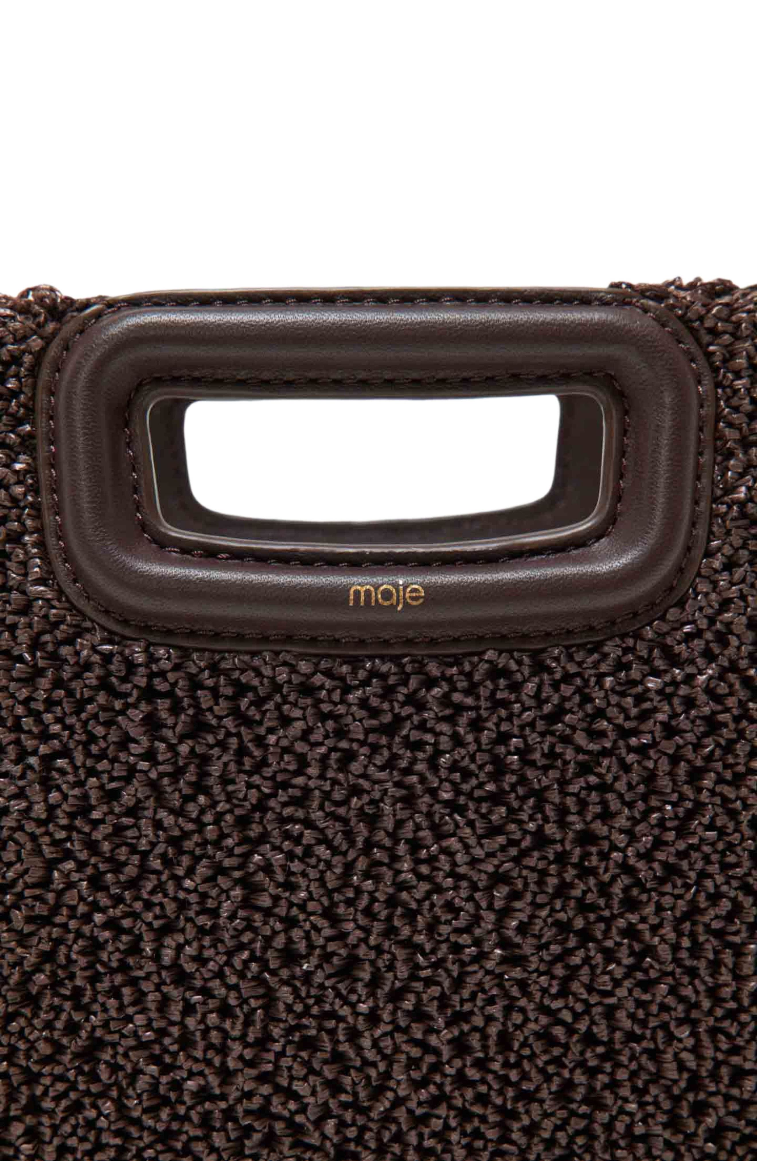 maje M new raffia, Alternate, color, Dark Brown