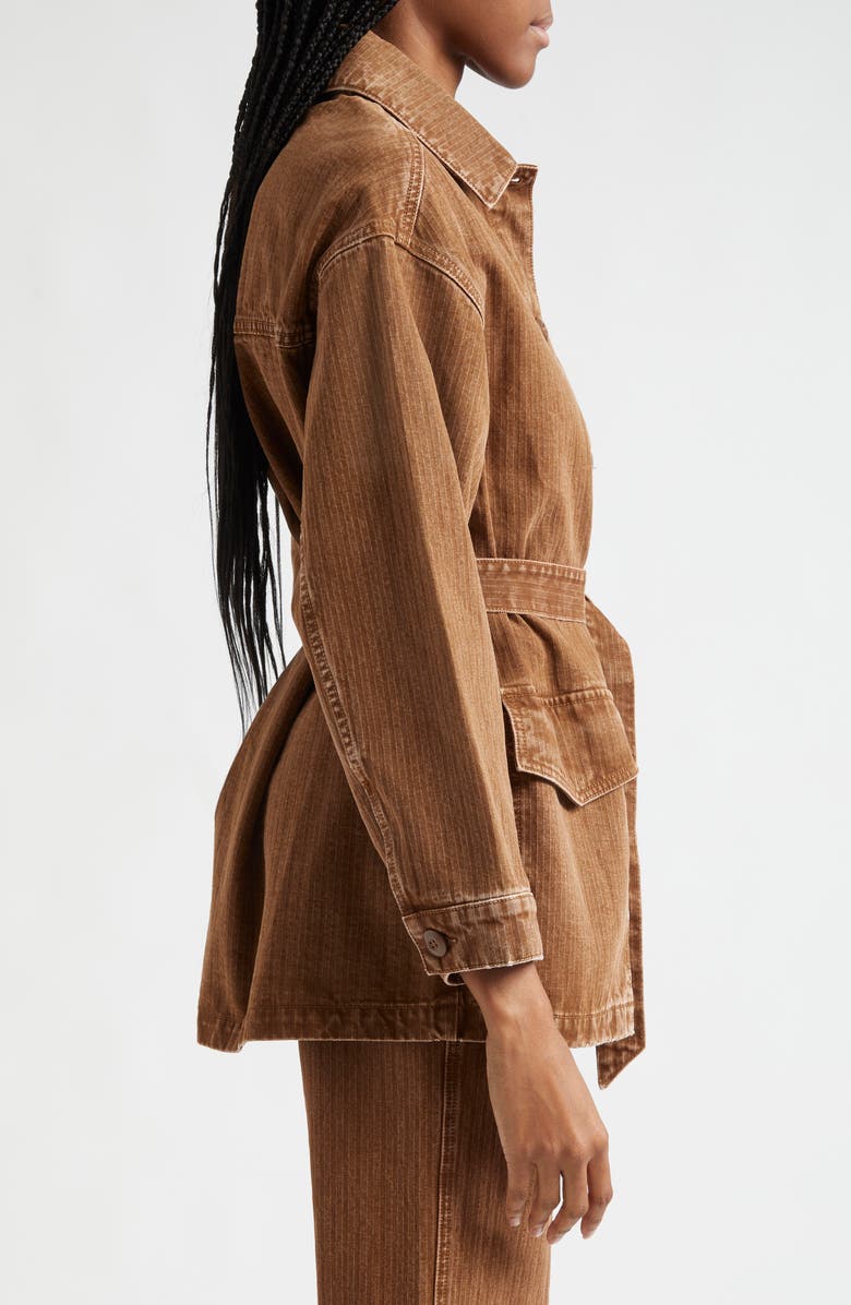 Veronica Beard Ramone Tie Waist Twill Chore Jacket, Alternate, color,