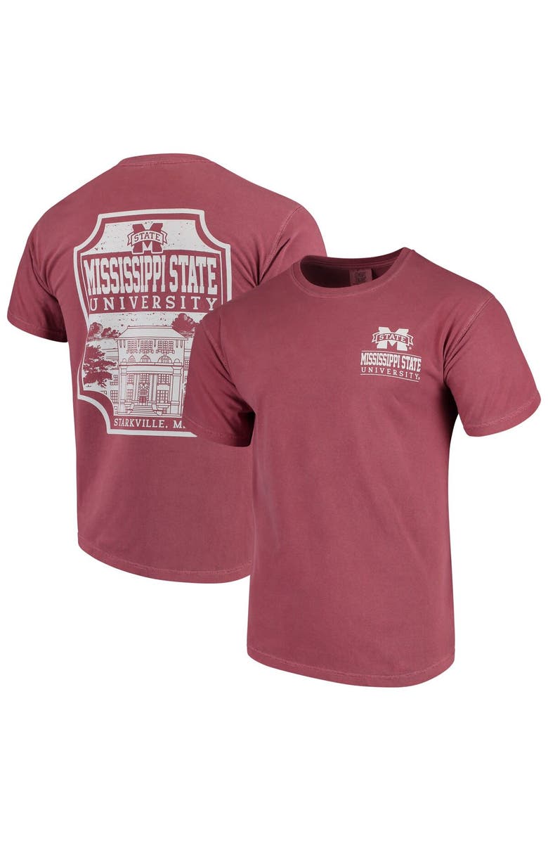 IMAGE ONE Men's Maroon Mississippi State Bulldogs Comfort Colors Campus Icon T-Shirt, Main, color, 